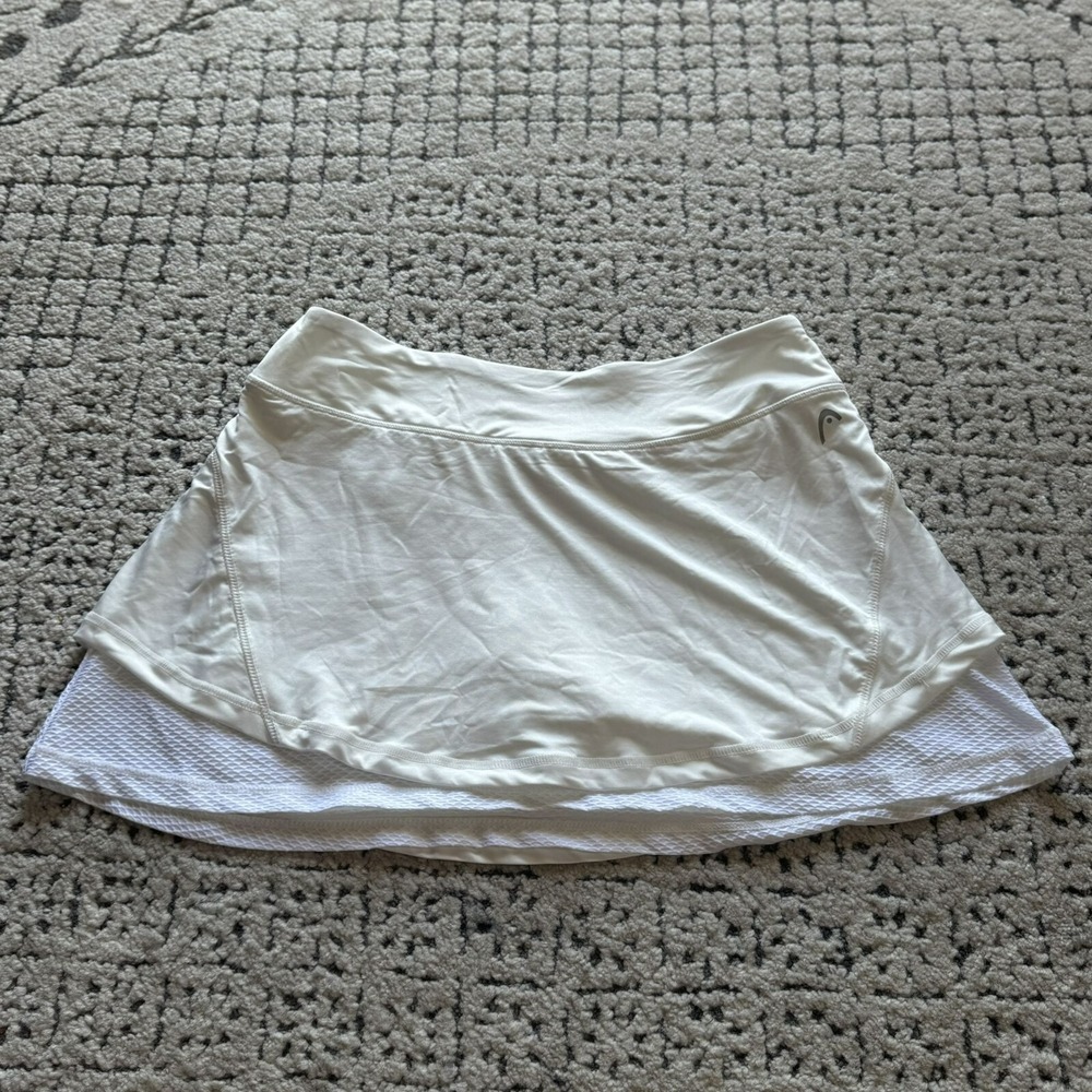 Head Women's Tennis Skirt Skort‎ M White Polyester/Spandex